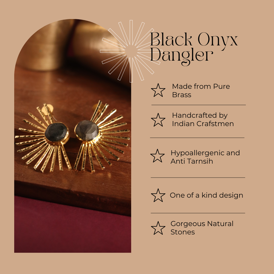 Black Onyx Dangler Earring